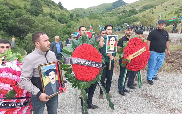 Birinci Qarabağ müharibəsinin üç itkin şəhidi dəfn edilib - FOTOLAR